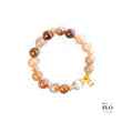 RUYI Moonstone, Strawberry Quartz & Rutilated Quartz Bracelet for Love, Vitality & Abundant Fortune