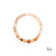 RED GLOW Rutilated Quartz & Red Gel Inclusion Quartz Bracelet for Passion, Release & Vitality