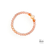 HEMATOID Strawberry Quartz & Red Gel Inclusion Quartz Bracelet for Heart Healing, Emotional Release & Warm Vitality