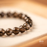 TEA EDGE Faceted Smoky Quartz Bracelet for Grounding Energy, Calm Focus & Negative Energy