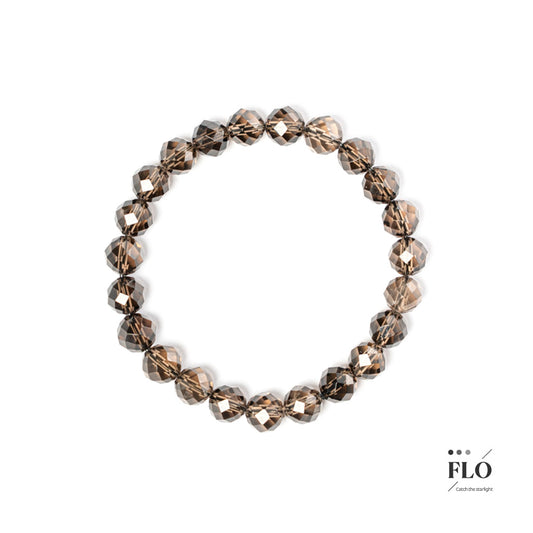 TEA EDGE Faceted Smoky Quartz Bracelet for Grounding Energy, Calm Focus & Negative Energy