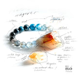 SERENE WAVES Apatite & Obsidian Bracelet for Calm Protection, Clear Communication & Balanced Energy