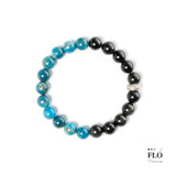 SERENE WAVES Apatite & Obsidian Bracelet for Calm Protection, Clear Communication & Balanced Energy