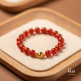 GILDED RED Red Agate Bracelet for Courage, Warmth & Grounded Vitality