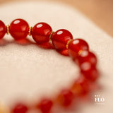 GILDED RED Red Agate Bracelet for Courage, Warmth & Grounded Vitality