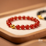 GILDED RED Red Agate Bracelet for Courage, Warmth & Grounded Vitality