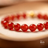 GILDED RED Red Agate Bracelet for Courage, Warmth & Grounded Vitality