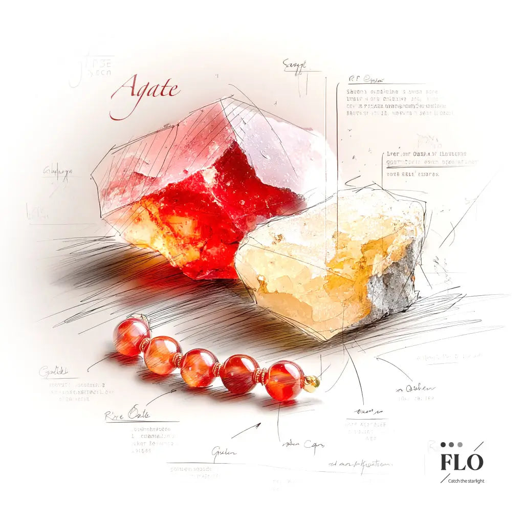 GILDED RED Red Agate Bracelet for Courage, Warmth & Grounded Vitality