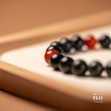 INK RED Obsidian & Red Agate Bracelet for Bold Protection, Emotional Strength & Grounded Passion