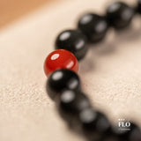 INK RED Obsidian & Red Agate Bracelet for Bold Protection, Emotional Strength & Grounded Passion