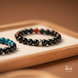 INK RED Obsidian & Red Agate Bracelet for Bold Protection, Emotional Strength & Grounded Passion