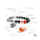 INK RED Obsidian & Red Agate Bracelet for Bold Protection, Emotional Strength & Grounded Passion