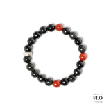 INK RED Obsidian & Red Agate Bracelet for Bold Protection, Emotional Strength & Grounded Passion