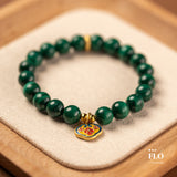 QUE AN Malachite Bracelet for Vitality, Heart Healing & Protective Serenity