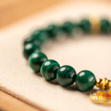 QUE AN Malachite Bracelet for Vitality, Heart Healing & Protective Serenity
