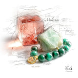 QUE AN Malachite Bracelet for Vitality, Heart Healing & Protective Serenity